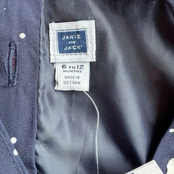 JANIE AND JACK Equestrian Dress Baby Girls 6-12 NEW Horses Blue 2 Piece Set NWT - Picture 9 of 11